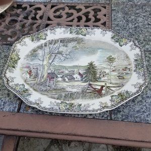 Large collectible serving platter by Johnson Bros.